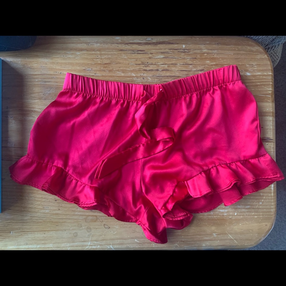 Victoria’s Secret Red Silk Shorts